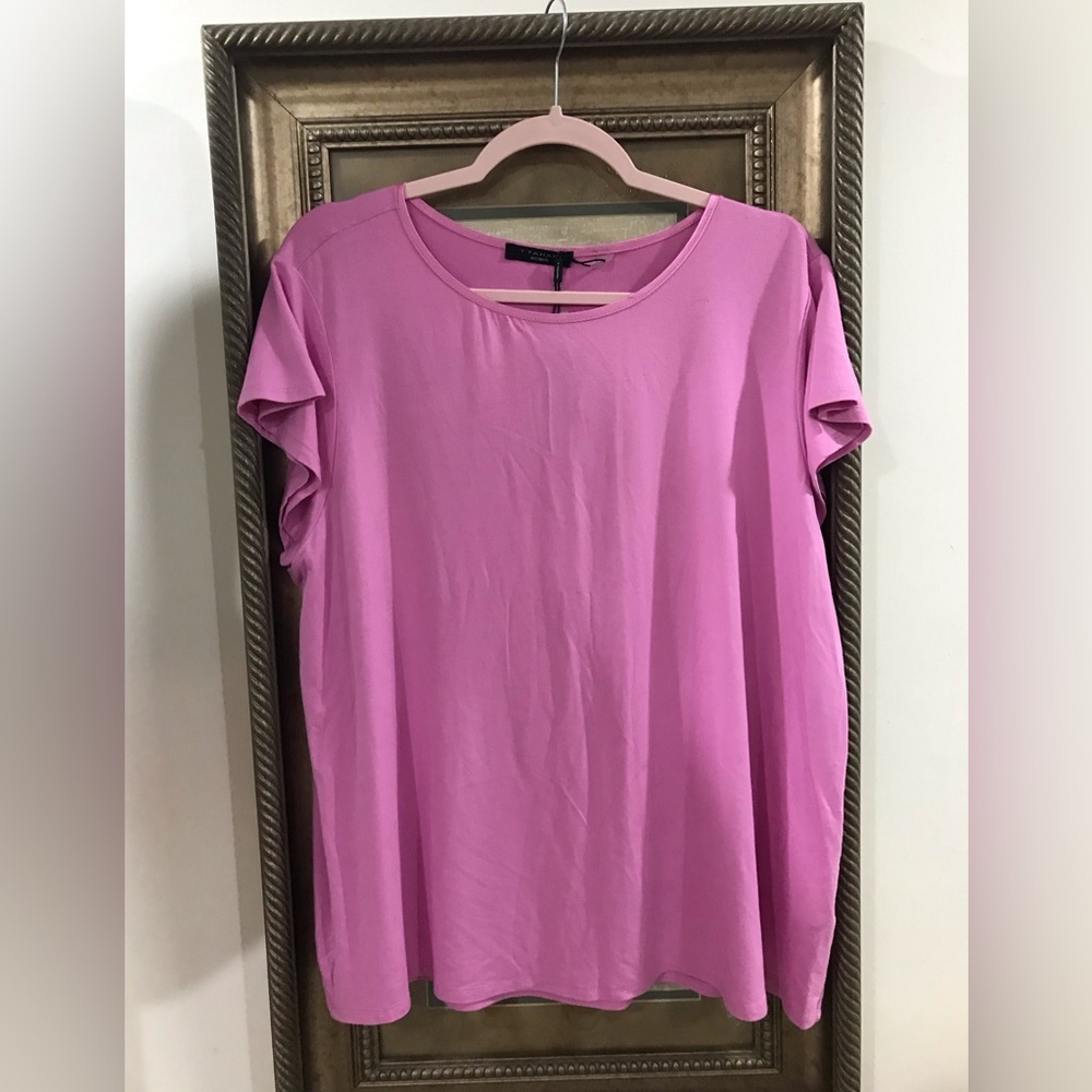 Women’s Pink Flutter Sleeve Top